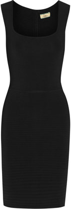 Issa Bead-embellished ribbed stretch-jersey dress