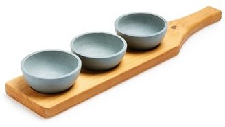 SPARQ Paddle with Trio of Condiment Bowls