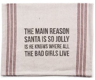 PRIMITIVES BY KATHY 'Santa Knows' Dish Towel