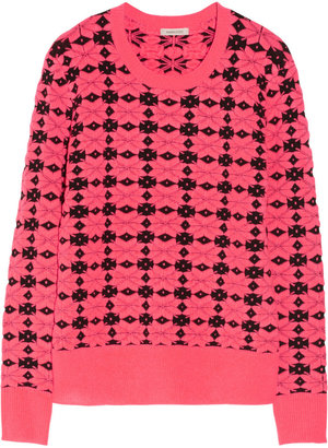 Emma Cook Neon patterned knitted sweater