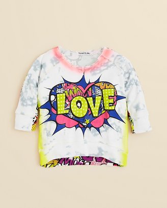 Flowers by Zoe Girls' Love Comic Art Sweatshirt - Sizes 4-6X