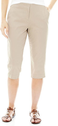 JCPenney Worthington Sateen Cropped Pants - Petite
