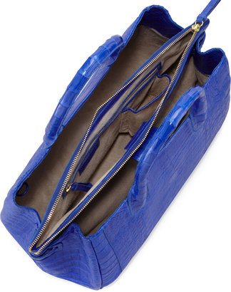 Nancy Gonzalez Cristina Crocodile Shoulder Tote Bag, Electric Blue