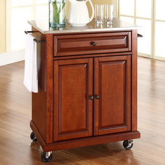 Crosley Kitchen Cart with Stainless Steel Top Base