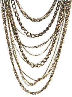 Gypsy SOULE Gold Multi Metal Multi Strand Necklace