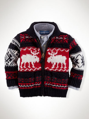 Ralph Lauren Cotton-Blend Full-Zip Sweater