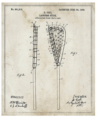 LaCrosse Stick 1907 Print