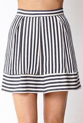 LOVE21 Life In ProgressTM Seaside Striped A-Line Skirt