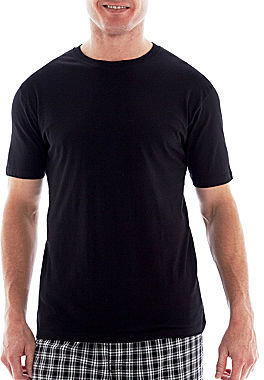 JCPenney Stafford Cotton Lightweight Color Crewneck T-Shirt