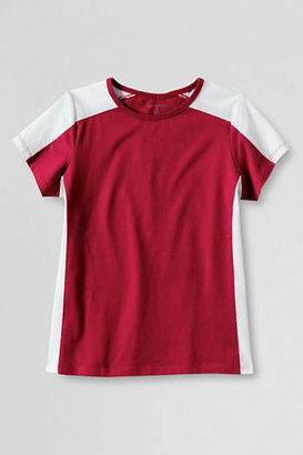 Lands' End Little Girls' Short Sleeve Colorblock T-shirt