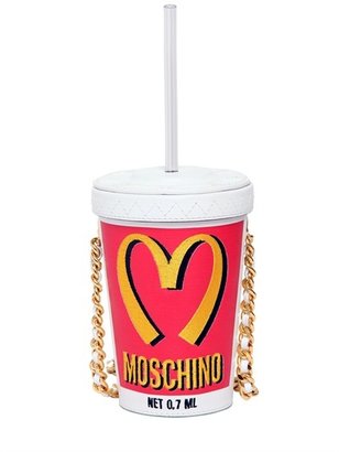 Moschino Milkshake Leather Shoulder Bag