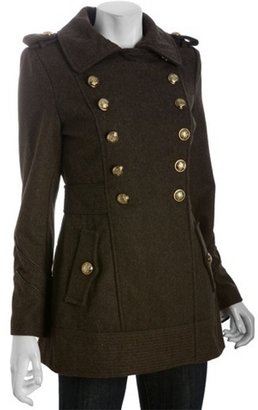 Miss Sixty army green wool blend military jacket