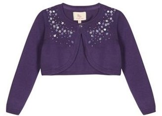RJR.John Rocha Designer girl's purple bead knitted bolero