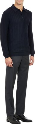 Incotex Micro-Check Super 130's Trousers-Grey