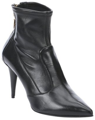 Giuseppe Zanotti black leather cone heel ankle booties