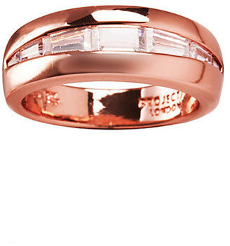 Project D London rose gold-plated stone set ring size M