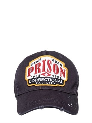 DSquared 1090 Dsquared2 - "Prison" Cotton Gabardine Baseball Hat