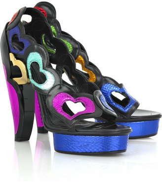 Marc Jacobs Leather open-toe platforms