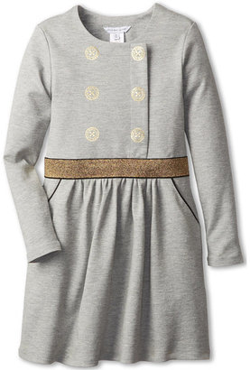 Little Marc Jacobs L/S Milano Dress w/ Printed Buttons (Toddler/Little Kids)