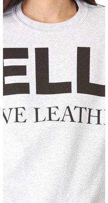 Love leather Logo Fleece Sweatshirt