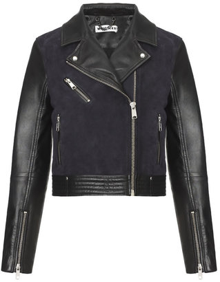 Whistles Marianne Suede and Leather Biker