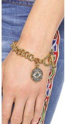 Juicy Couture Pave Evil Eye Charm Bracelet
