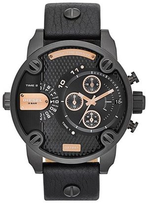 Diesel 'Little Daddy' Chronograph Leather Strap Watch, 51mm