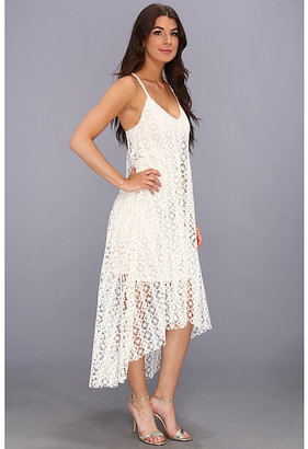 T-Bags 2073 Tbags Los Angeles High-Low Crochet Cami Dress w/ Braided Strap