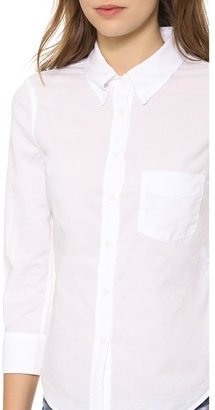 Band Of Outsiders Cropped Sleeve Shirt