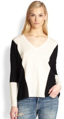 Richmond Society Two-Tone Wool & Cashmere Sweater