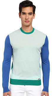 DSQUARED2 Color Block Crewneck Sweater Men's Sweater