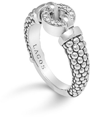 Lagos Enso Diamond Ring in Sterling Silver