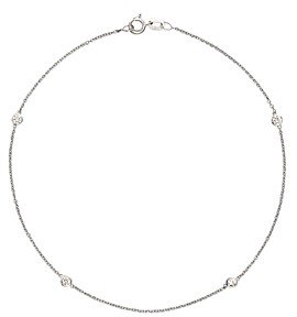 Bloomingdale's Diamond Bezel Ankle Bracelet Set In 14K White Gold, .20 ct. t.w. - 100% Exclusive