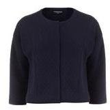 Dorothy Perkins Womens Navy crew cropped jacket- Blue