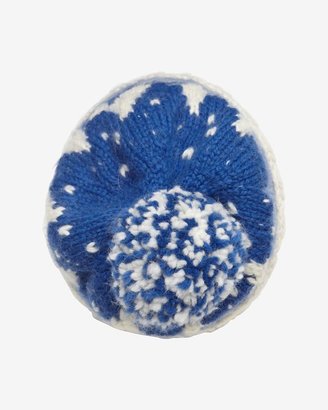 Eugenia Kim Pom Top Snow Knit Beanie: Blue