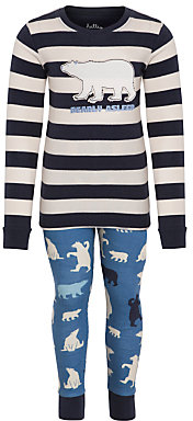 Hatley Boys' Polar Bear Stripe Pyjamas, Blue