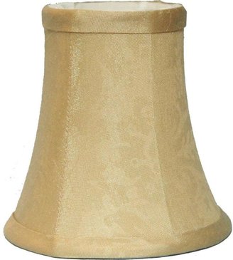 Finishing Touch Minishade 3 in. x 6 in. x 5 in. Beige Damask Chandelier Shade