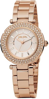 Folli Follie Beautime Crystal Set Rose Gold Plated Stainless Steel Ladies Watch