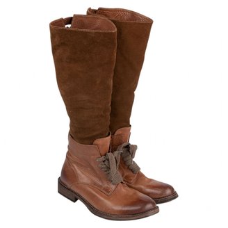 Brunello Cucinelli Brown Leather Boots