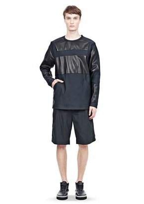 Alexander Wang Leather Patchwork Sweatshirt