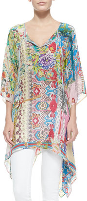 Johnny Was Collection Dreamy Tie-Neck Printed Tunic, Women's