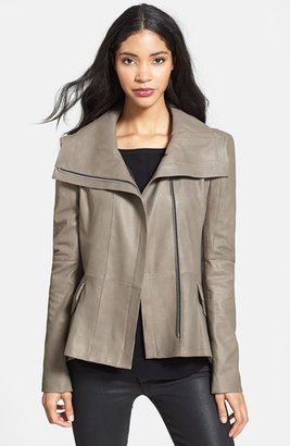 Dawn Levy 'Shelbi' Oversized Collar Leather Jacket