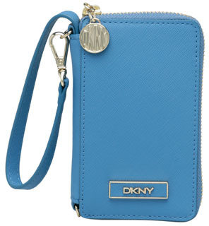 DKNY 'Saffiano' Leather Accessory in Blue R1424904