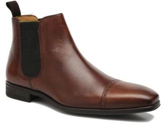 Marvin&co Men's Pertett Square Toe Ankle Boots In Brown - Size 9.5