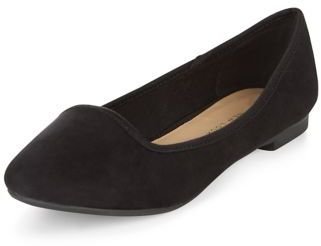 New Look Teens Black Grosgrain Trim Slipper Shoes