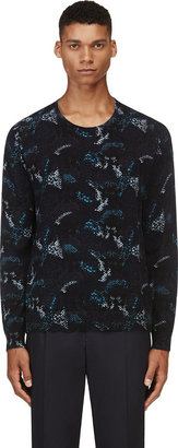 Marc by Marc Jacobs Blue & Purple Max Snake Sweater
