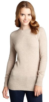 Hayden mid-heather grey cashmere knit crewneck sweater