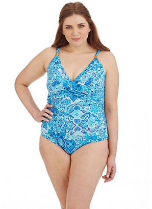 Lauren Ralph Lauren Plus Plus Size One Piece Moroccan Tile Swimsuit