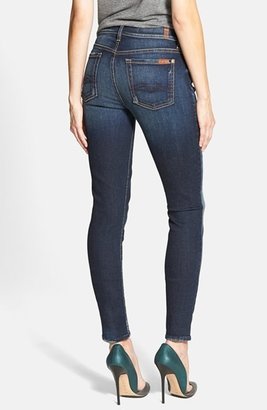 7 For All Mankind Mid Rise Skinny Jeans (Alpine Blue)