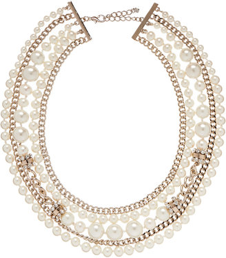 Forever New Christina Faux Pearl Chain Necklace